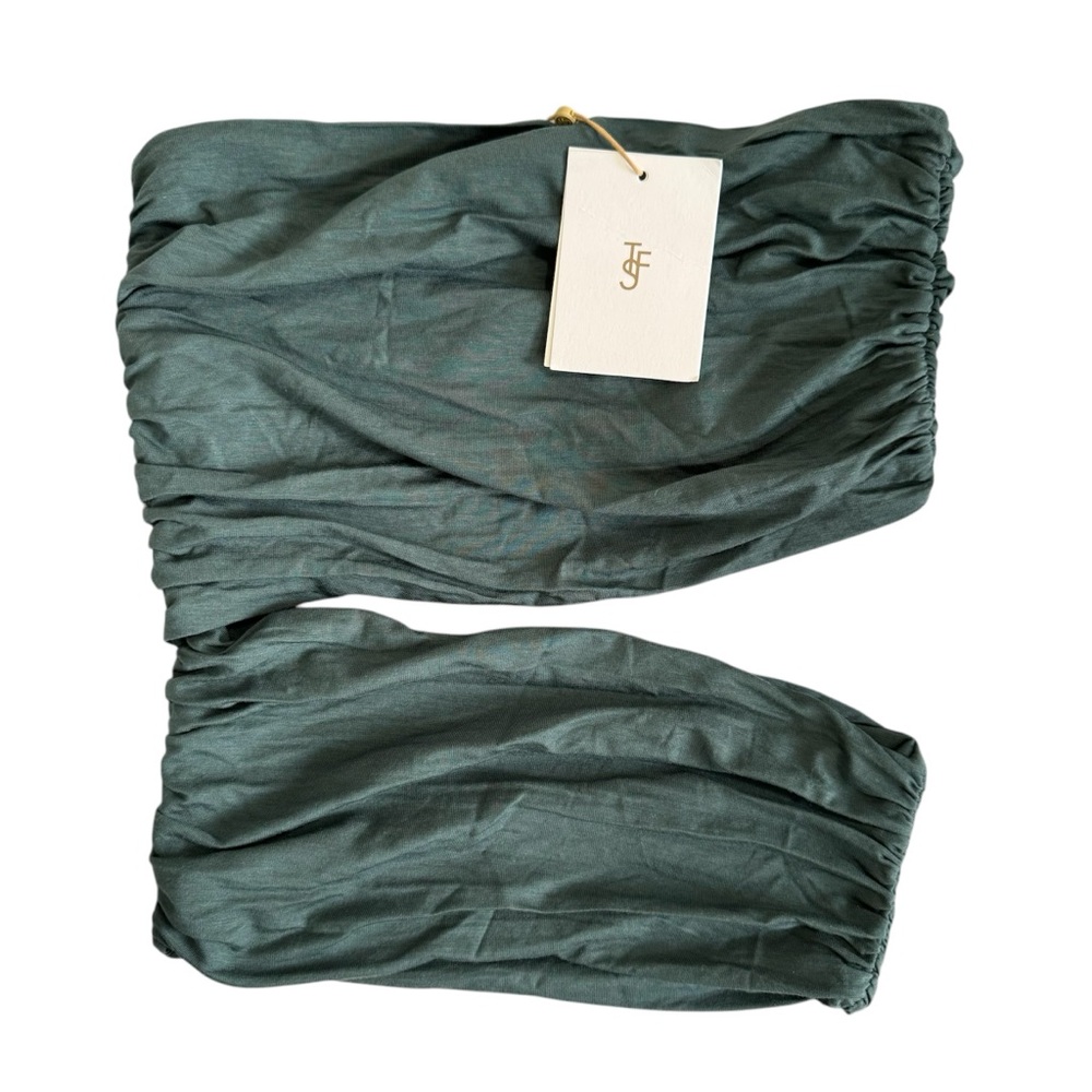 The Frankie Shop ELENA TUBE TOP - DEEP TEAL - Picture 2 of 5